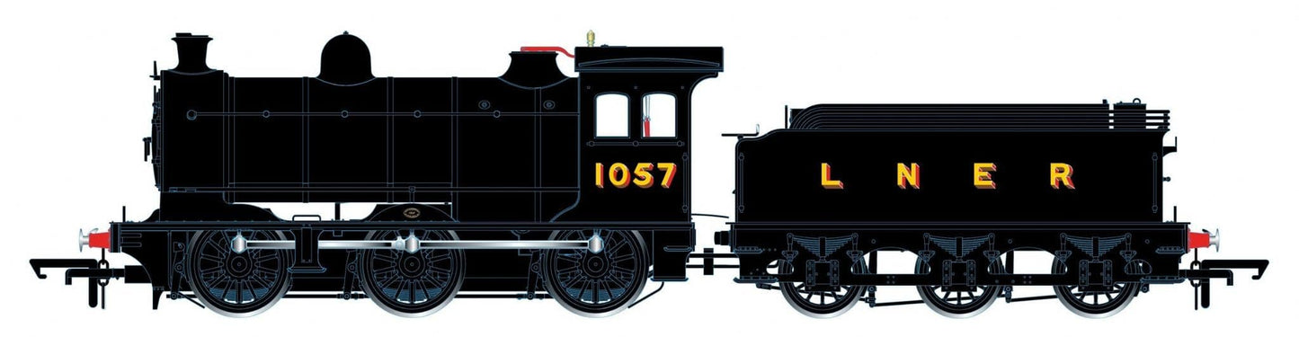 Oxford Rail OR76J26001 J26 Loco LNER 0-6-0 Class J26 1057, OO Gauge