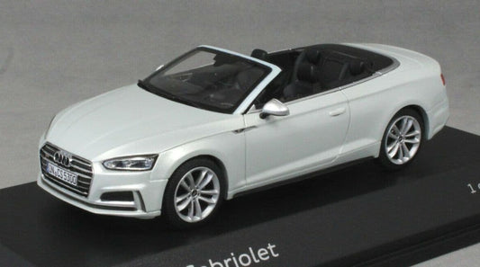 Paragon 5011615331, 1:43 Scale Audi S5 Convertible Tofana White, Audi Dealer Packaging