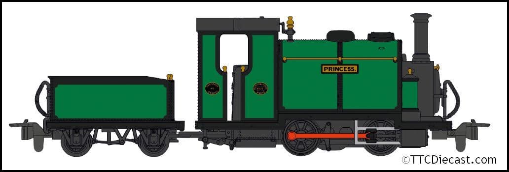 Peco / Kato 51-251f Small England Loco 'PRINCESS', Green OO-9 Scale
