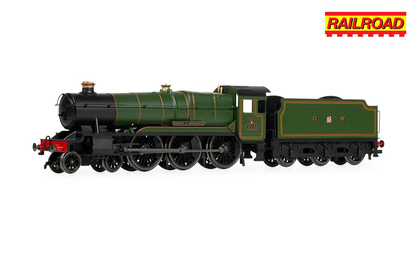 Hornby R30376 RailRoad GWR, Class 1000, 'County of Merioneth' Train Pack - Era 3, OO Gauge