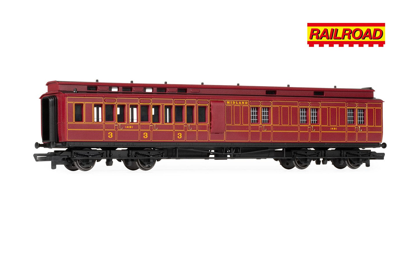 Hornby R30377 RailRoad MR Class 4P Compound Train Pack - Era 3, OO Gauge