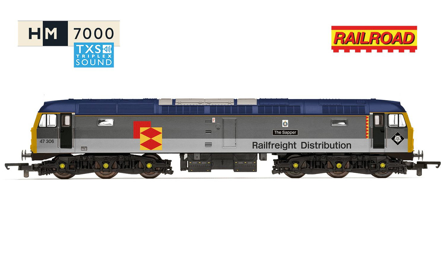 Hornby R30440TXS RailRoad - Railfreight Distribution - Class 47 - 'The Sapper' 47306 (DCC Sound Fitted) OO Gauge *PRE ORDER £134.99*
