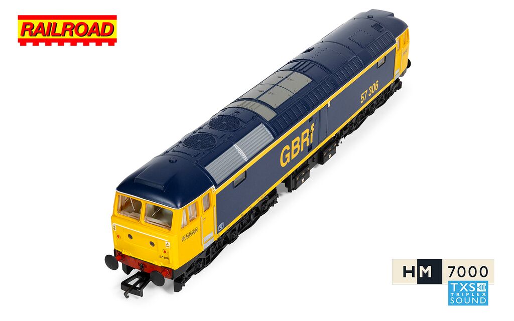Hornby R30441TXS RailRoad GBRf Class 57 57306 - Sound Fitted OO Gauge