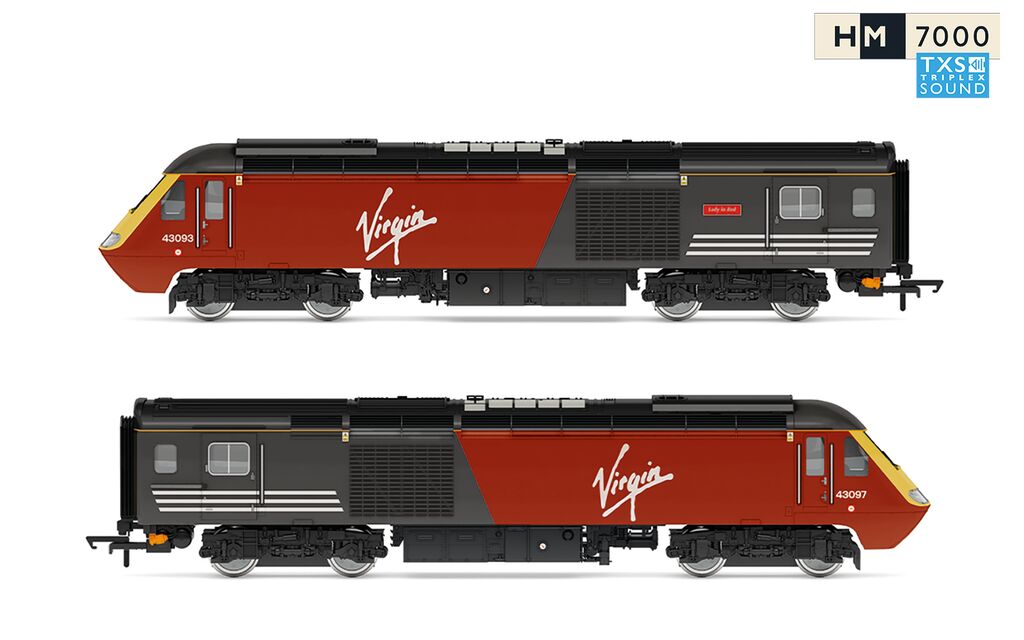 Hornby R30463TXS Virgin Class 43 HST Lady in Red Train Pack - Sound Fitted OO Gauge *PRE ORDER £404.99*