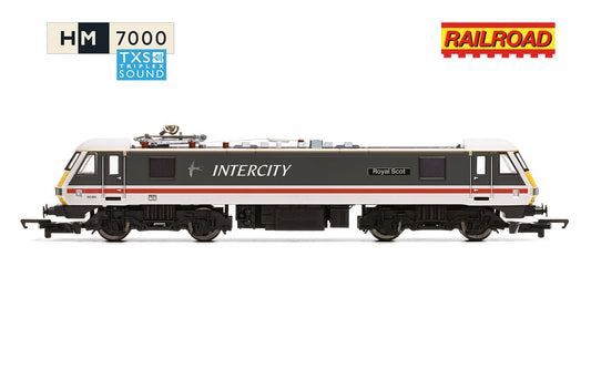 Hornby R30529TXS RailRoad BR Intercity Class 90 Royal Scot 90001 - Sound Fitted OO Gauge *PRE ORDER £139.49*