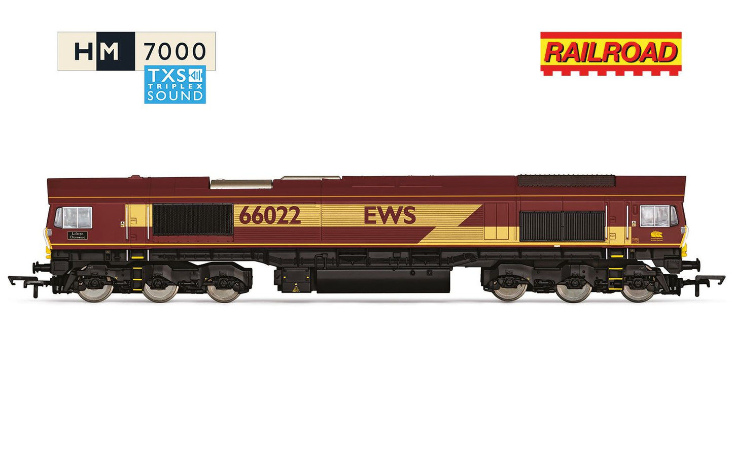 Hornby R30532TXS RailRoad EWS Class 66 Lafarge Charnwood 66022 - Sound Fitted OO Gauge