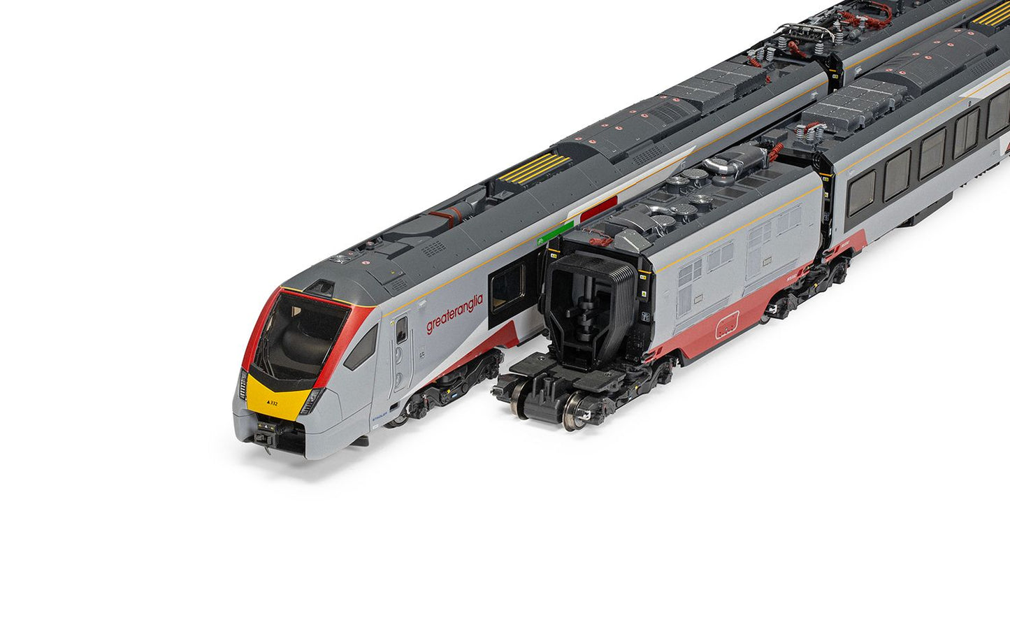 Hornby R3963A Greater Anglia, Class 755/3 'Flirt' 3 Car Train Pack 755332 - Era 11, OO Gauge