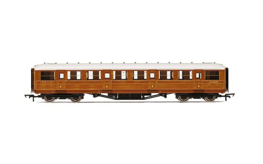 Hornby R40452 LNER Gresley Corridor Teak Coaches 1st Class 51668, OO Gauge