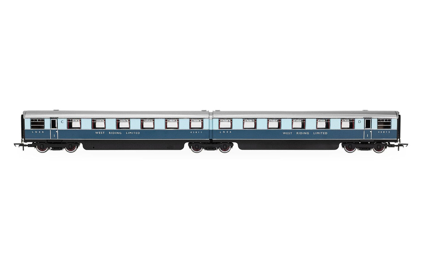 Hornby R40478 LNER West Riding Limited Double Open First Articulated Coach pack OO Gauge