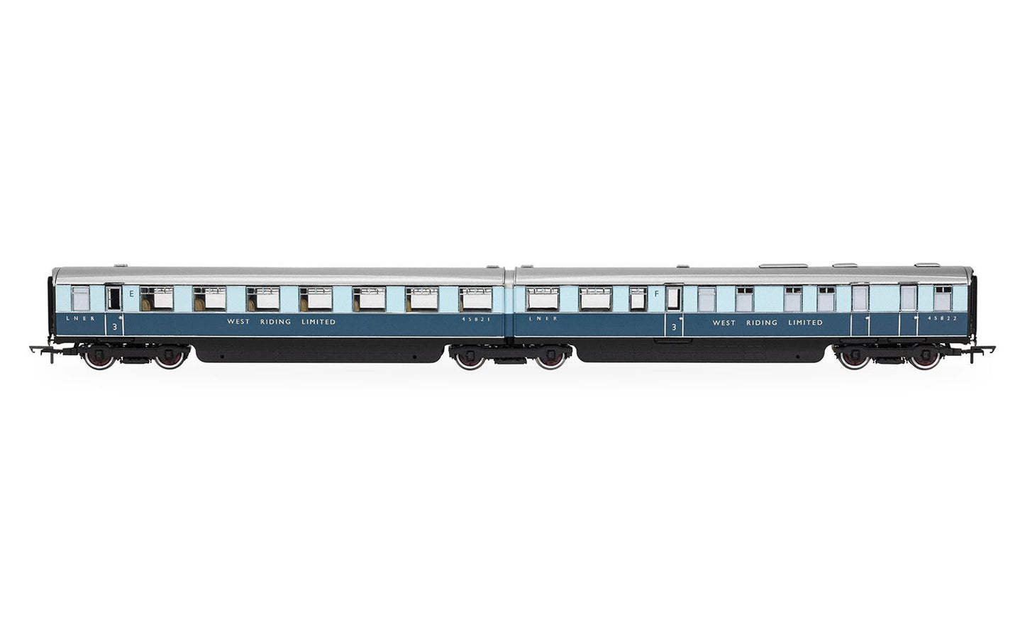 Hornby R40479 LNER West Riding Limited Open Third & Kitchen Third Articulated Coach pack OO Gauge *PRE ORDER £134.99*