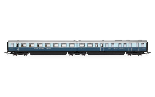 Hornby R40479 LNER West Riding Limited Open Third & Kitchen Third Articulated Coach pack OO Gauge *PRE ORDER £134.99*