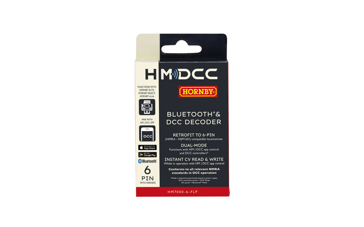Hornby R7321A HM7000 6 BLE decoder - 6 Pin with fine wire (No Sound) OO Gauge *PRE ORDER £30.39*