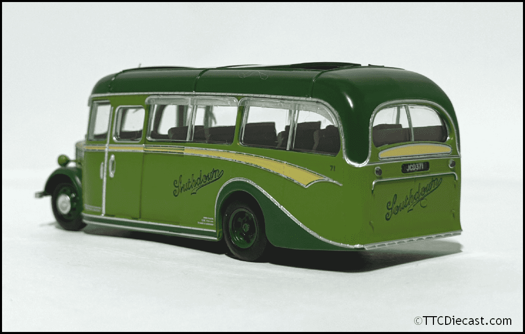 Rapido 920011 Bedford OB Duple Vista, Southdown, TTCDIECAST EXCLUSIVE, 1:76 Scale