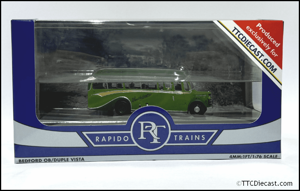 Rapido 920011 Bedford OB Duple Vista, Southdown, TTCDIECAST EXCLUSIVE, 1:76 Scale