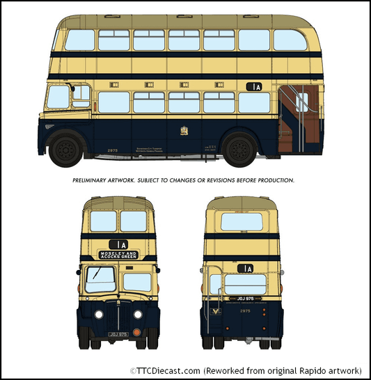 Rapido 900001, New Look Guy Arab IV, Birmingham City Transport, 2975, 1A Moseley - LAST ONE