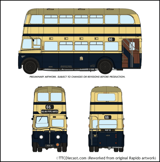 Rapido 900007, New Look Guy Arab IV, Birmingham City Transport, 3015, 66 NS66 Pype Hayes