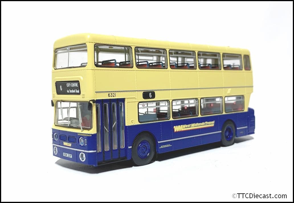 Rapido 901007, Leyland Fleetline, West Midlands Travel, 6321, 6 CITY CENTRE VIA STRATFORD ROAD