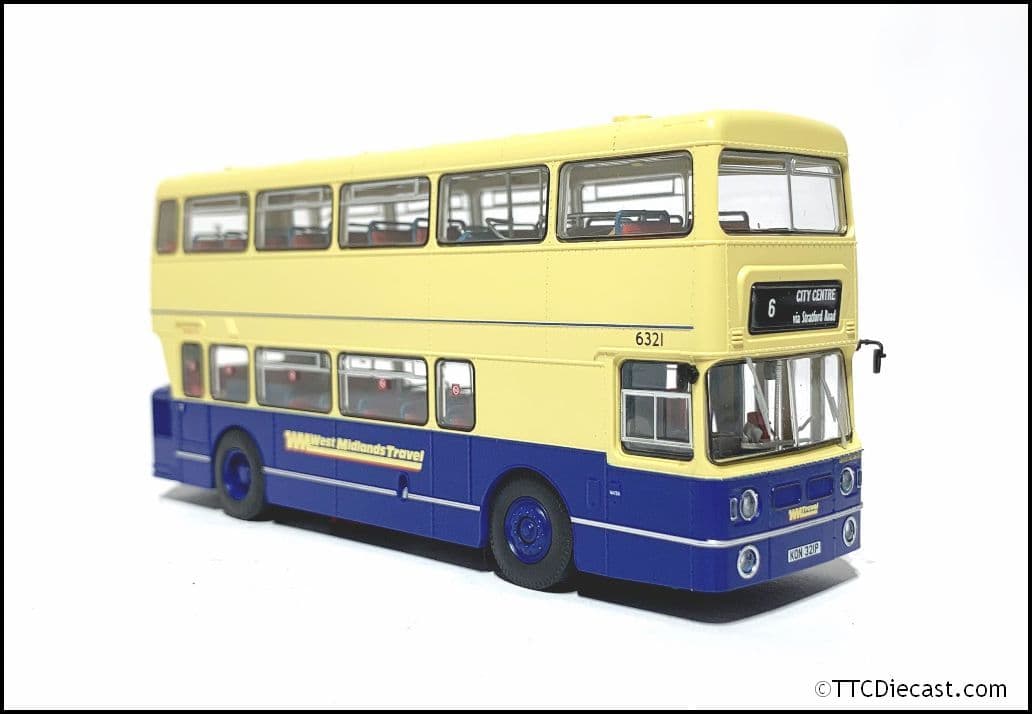 Rapido 901007, Leyland Fleetline, West Midlands Travel, 6321, 6 CITY CENTRE VIA STRATFORD ROAD