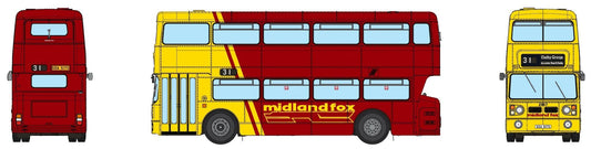 Rapido 901032, Leyland Fleetline Midland Fox, 31 OADBY GRANGE, 1:76 Scale
