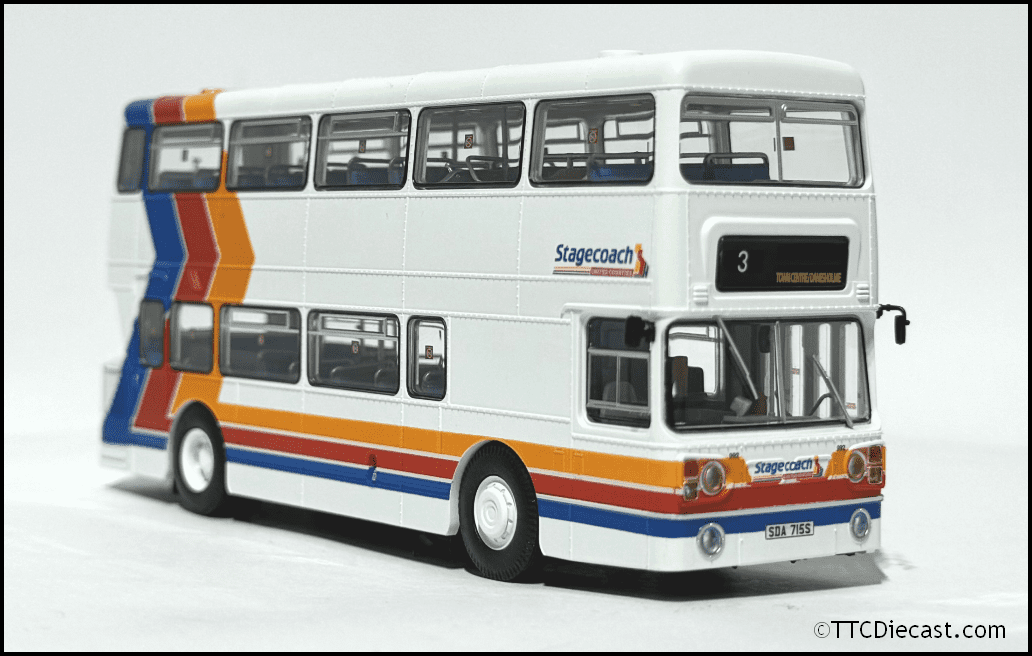Rapido 901039 Fleetline SDA715S, Stagecoach United Counties, Route 3 Town Centre - 1:76 Scale