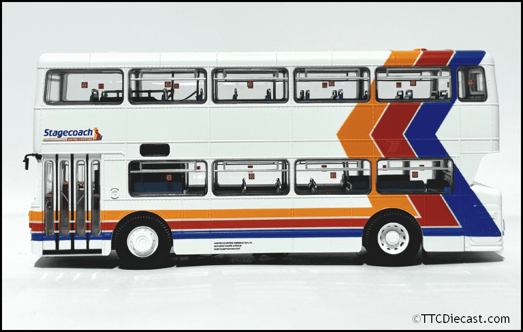 Rapido 901039 Fleetline SDA715S, Stagecoach United Counties, Route 3 Town Centre - 1:76 Scale