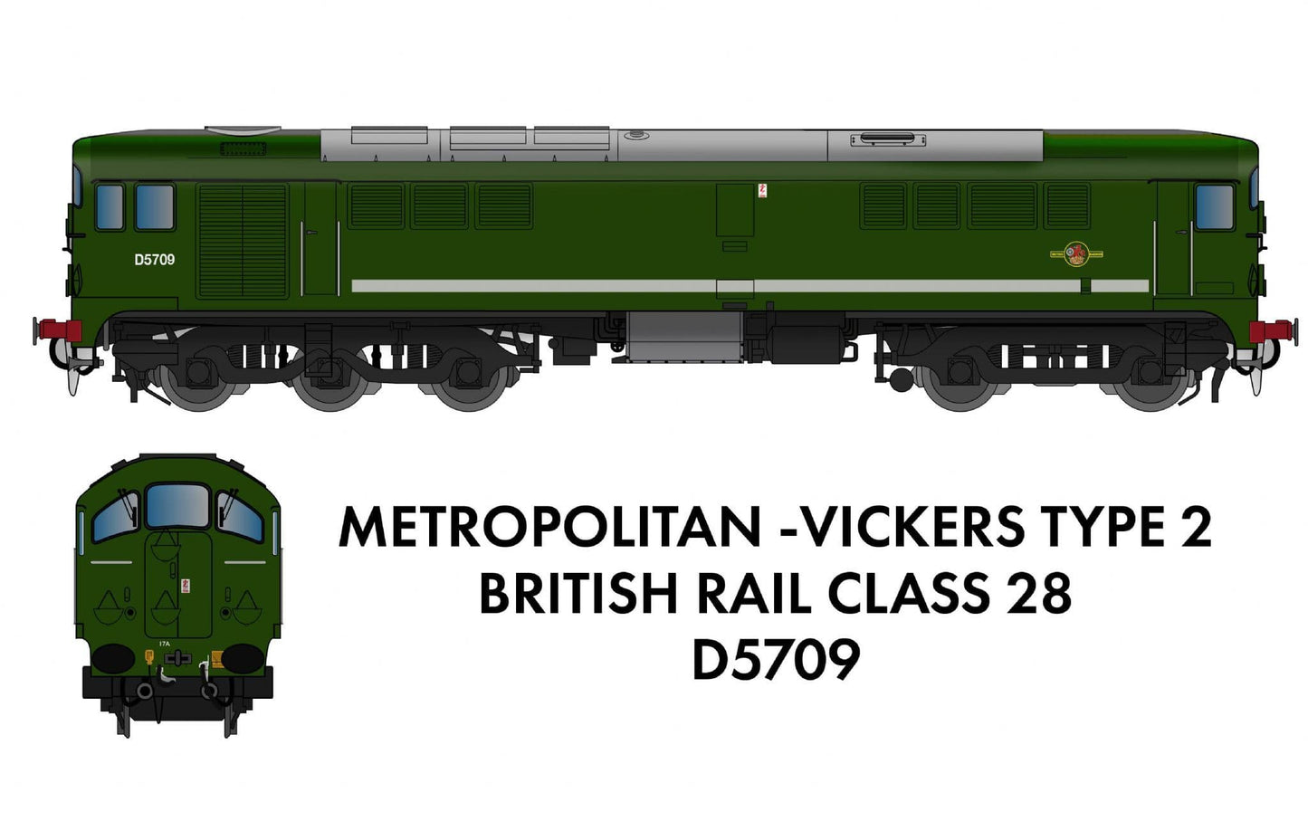 Rapido 905501 Class 28 D5709 Plain BR Green - DCC SOUND, N Gauge