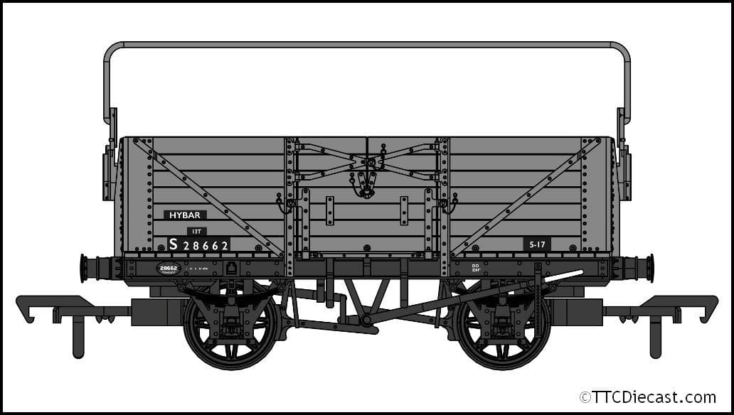 Rapido 907009 D1355 7 plank open - BR no.S28662 - OO Gauge