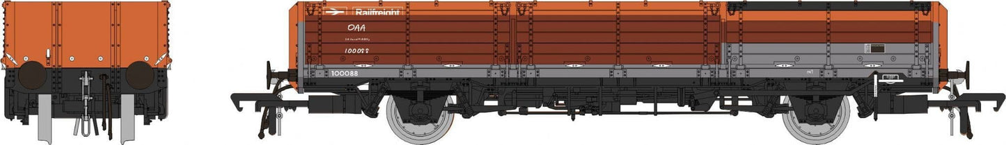 Rapido 915012 BR Open OAA Wagon No. 100088, Railfreight red/grey Patch finish - OO Gauge