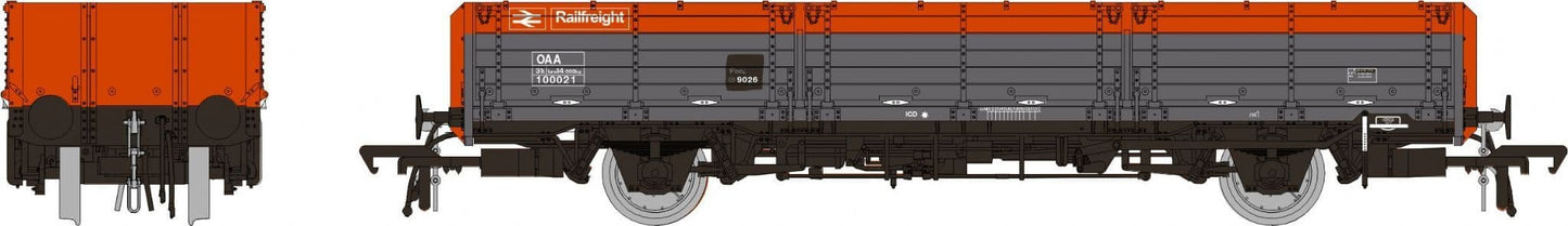 Rapido 915014 BR Open OAA Wagon No. 100021, Railfreight red/grey - OO Gauge