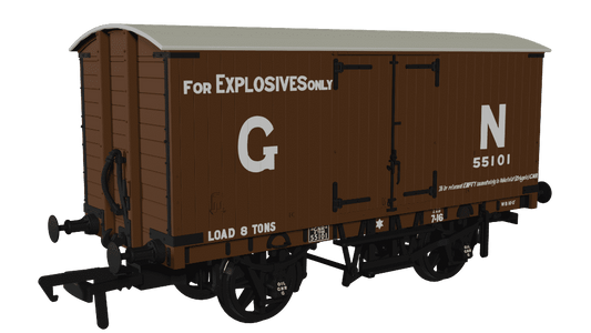 Rapido 930003 GNR 8 Ton Van - GN Explosives Livery No.55101 OO Gauge *PRE ORDER £31.46*
