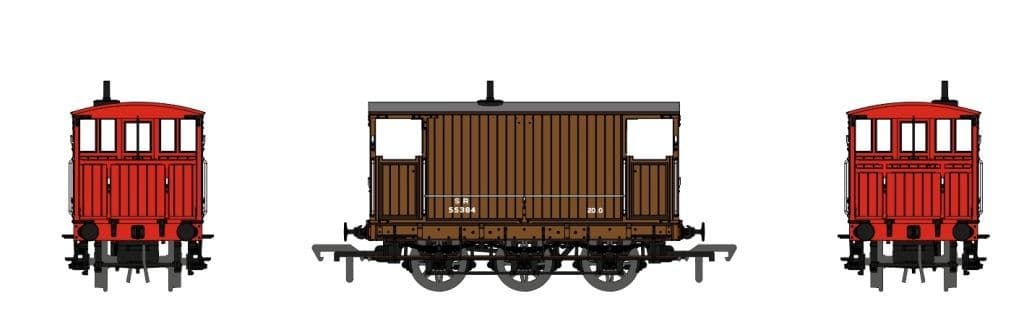 Rapido 931005 SECR 6 Wheel Brake Van No.55384 SR post-36 livery