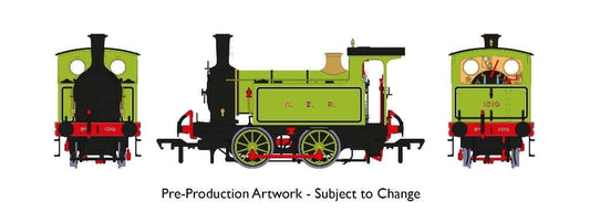 Rapido 932002 Class Y7 No. 1310, NER Saxony green (as preserved) - OO Gauge