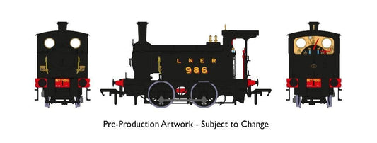 Rapido 932006 Class Y7 No. 986, LNER black - OO Gauge