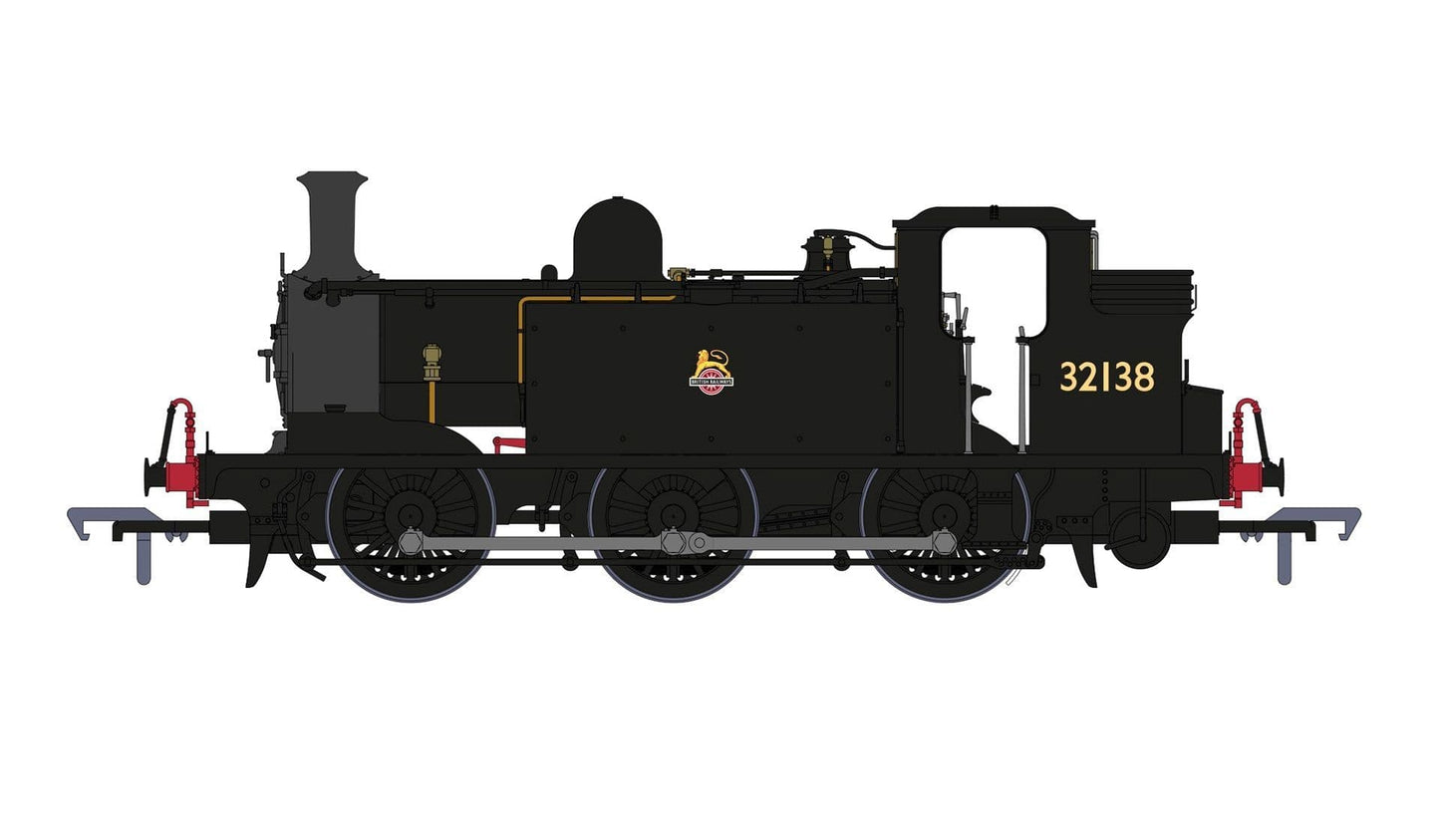 Rapido 936510 E1 No. 32138 BR Black (early), OO Gauge, SOUND FITTED