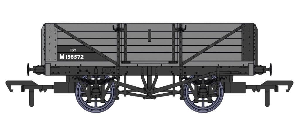 Rapido 937010 LMS Dia.1666 Open No.M156572 BR Grey OO Gauge