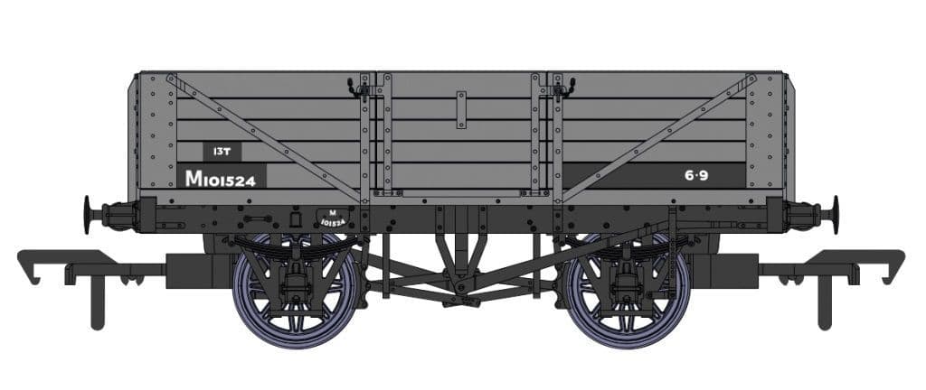 Rapido 937013 LMS Dia.1666 Open No.M101524 BR Grey OO Gauge