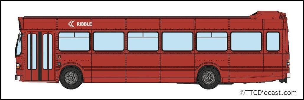 Rapido 941018 Leyland National Ribble NBC plain red, NTC624M, 1/76 Scale *PRE ORDER £ TBC*