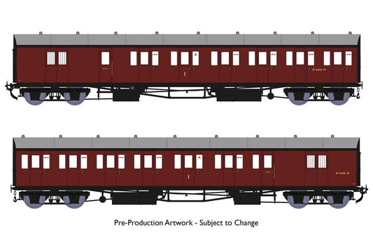 Rapido 946006 Dia E140 B Set No.W6455W & W6456W BR Maroon, OO Gauge