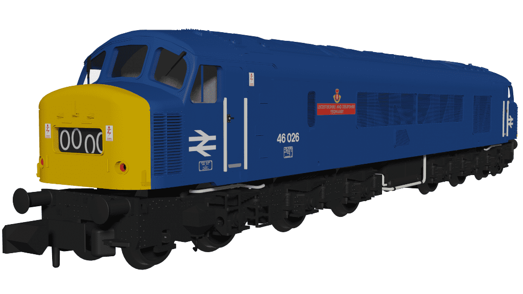Rapido 948204 Class 46 46026 "Leicestershire and Derbyshire Yeomanry" BR Blue With Headcode Blinds N Gauge *PRE ORDER £130.46*