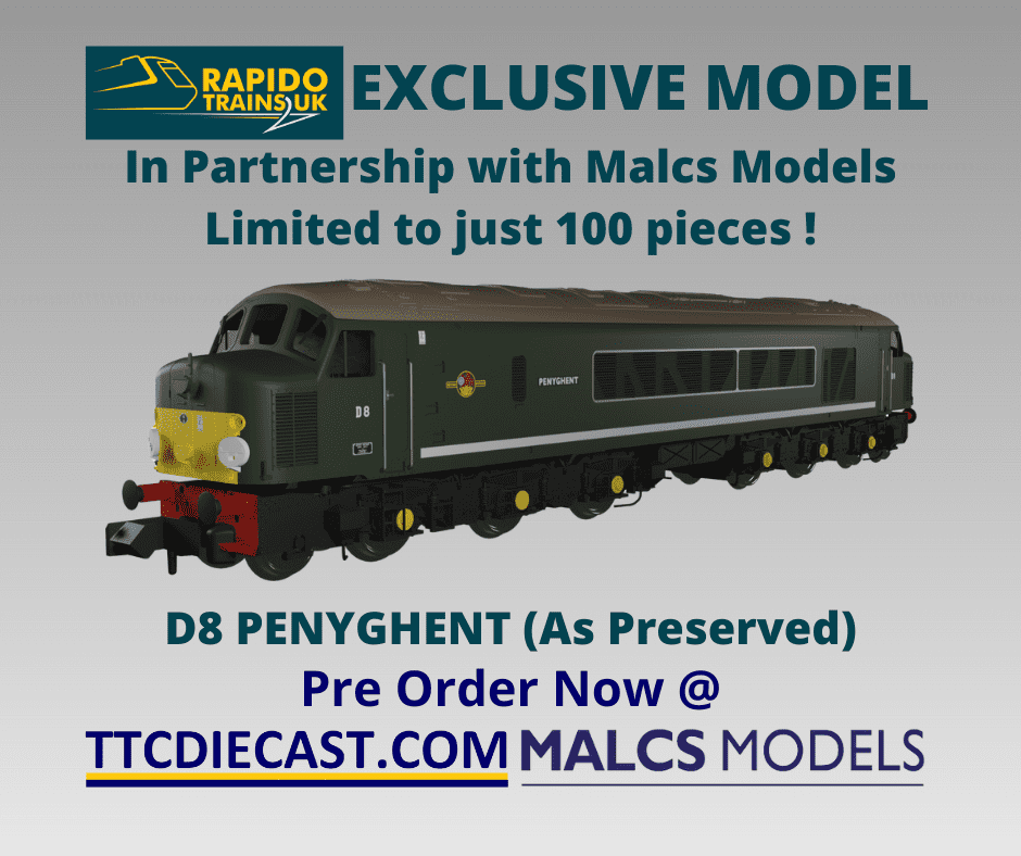 Rapido 948510 Class 44 - D8 Penyghent BR Green With SYE, N Gauge, DCC SOUND, TTC / Malcs Exclusive
