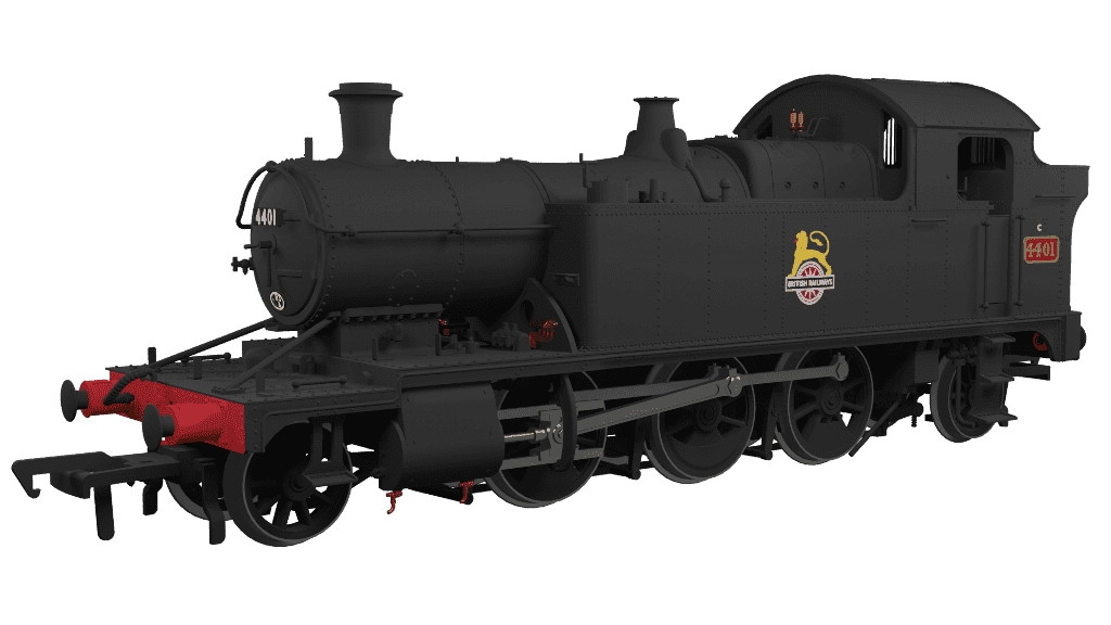 Rapido 951008 GWR 44xx No.4401 BR Early Crest Plain Black OO Gauge