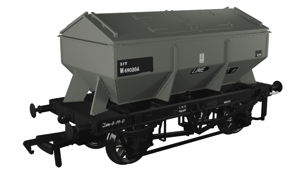 Rapido 963012 LMS Iron Ore Hopper - BR (Lime) No.M690386 OO Gauge *PRE ORDER £31.46*