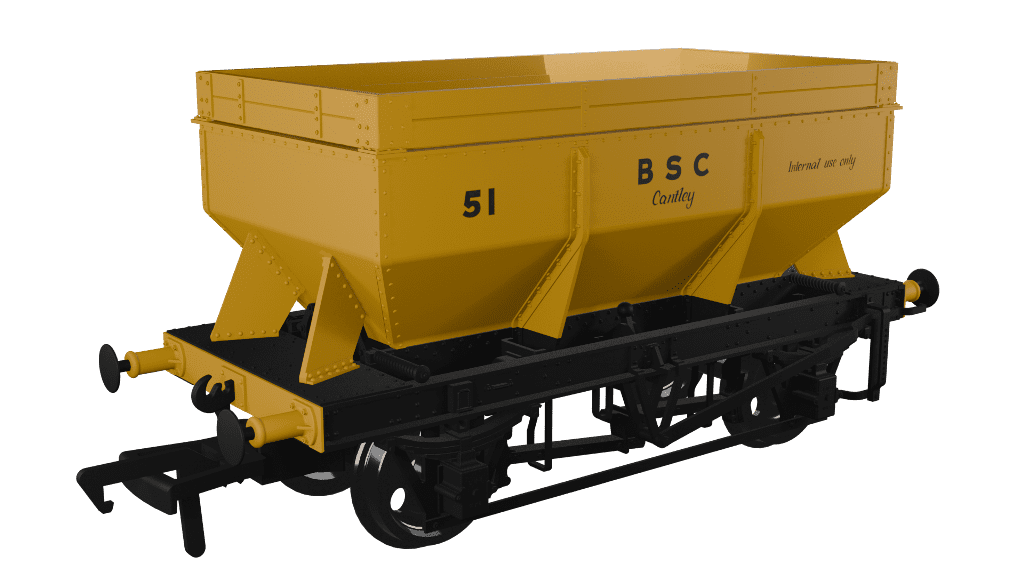 Rapido 963014 LMS Iron Ore Hopper - BSC Yellow No.51 OO Gauge *PRE ORDER £31.46*
