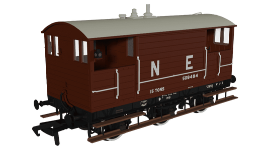 Rapido 975007 GCR 15T 6w Brake - LNER Bauxite pre-1936 No.509494 OO Gauge *PRE ORDER £42.26*
