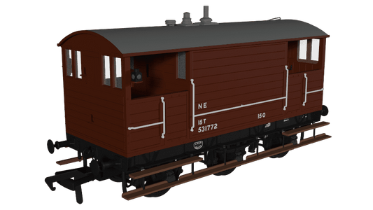 Rapido 975008 GCR 15T 6w Brake - LNER Bauxite post-1936 No.531772 OO Gauge *PRE ORDER £42.26*