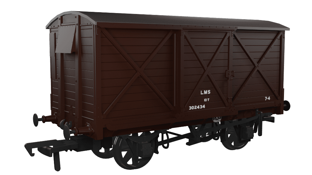 Rapido 976009 CR Dia.67 10t Van, LMS (post-36) No.302434, OO Gauge