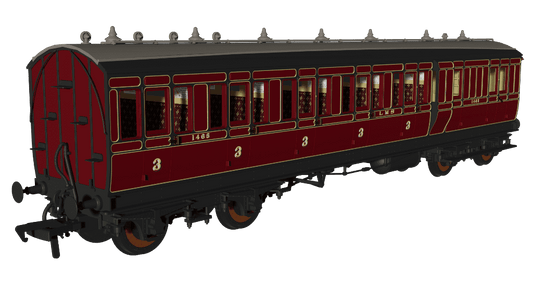 Rapido 978156 LMS Period 1 Evolution Non-Corridor Brake Third No.1465 OO Gauge *PRE ORDER £62.96*