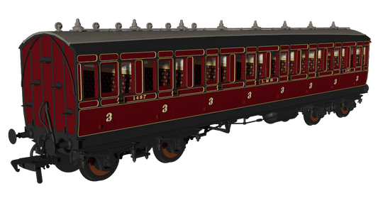 Rapido 978157 LMS Period 1 Evolution Non-Corridor Third No.1487 OO Gauge *PRE ORDER £62.96*