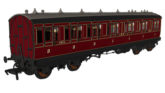 Rapido 978158 LMS Period 1 Evolution Non-Corridor Composite No.3824 OO Gauge *PRE ORDER £62.96*