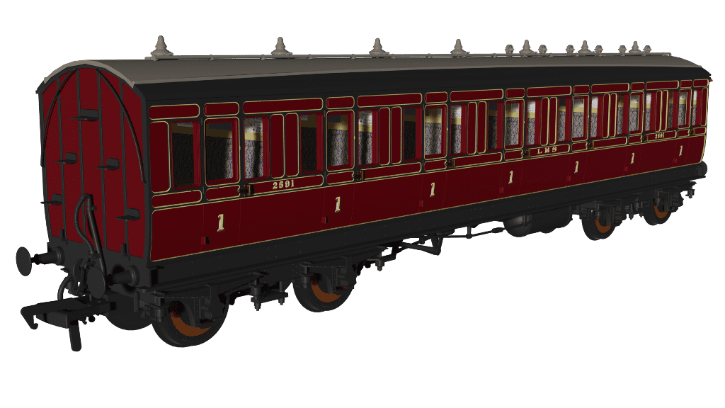 Rapido 978159 LMS Period 1 Evolution Non-Corridor First No.2591 OO Gauge *PRE ORDER £62.96*